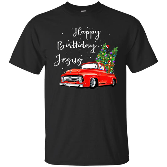 Happy Birthday Jesus Christian Christ X-mas Gift Shirt Black