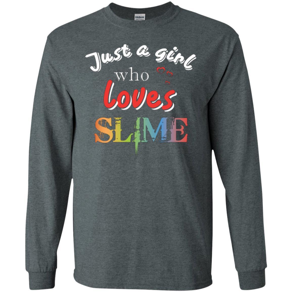 Slime Lovers T-shirt Just A Girl Who Loves Slime Dark Heather
