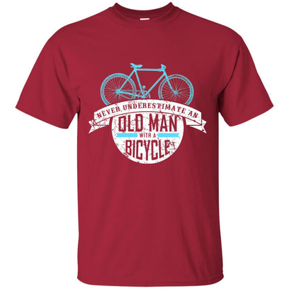 Never Underestimate An Old Man With A Bicycle Shirt Gift For Bicycle Lover Cardinal
