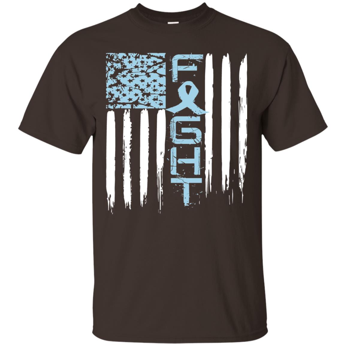 Fight Hope Prostate Cancer Awareness Cancer T-shirt Dark Chocolate