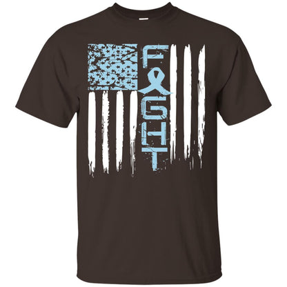 Fight Hope Prostate Cancer Awareness Cancer T-shirt Dark Chocolate