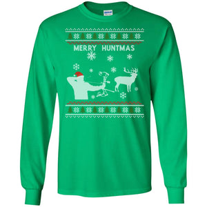 Hunting Christmas X-mas Gift Shirt For MensG240 Gildan LS Ultra Cotton T-Shirt