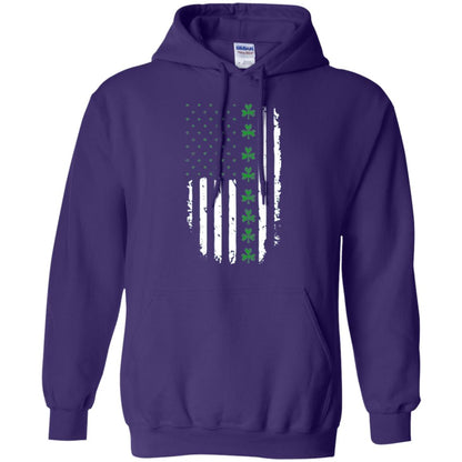 Irish American Flag St. Patrick_s Day T-shirt Purple