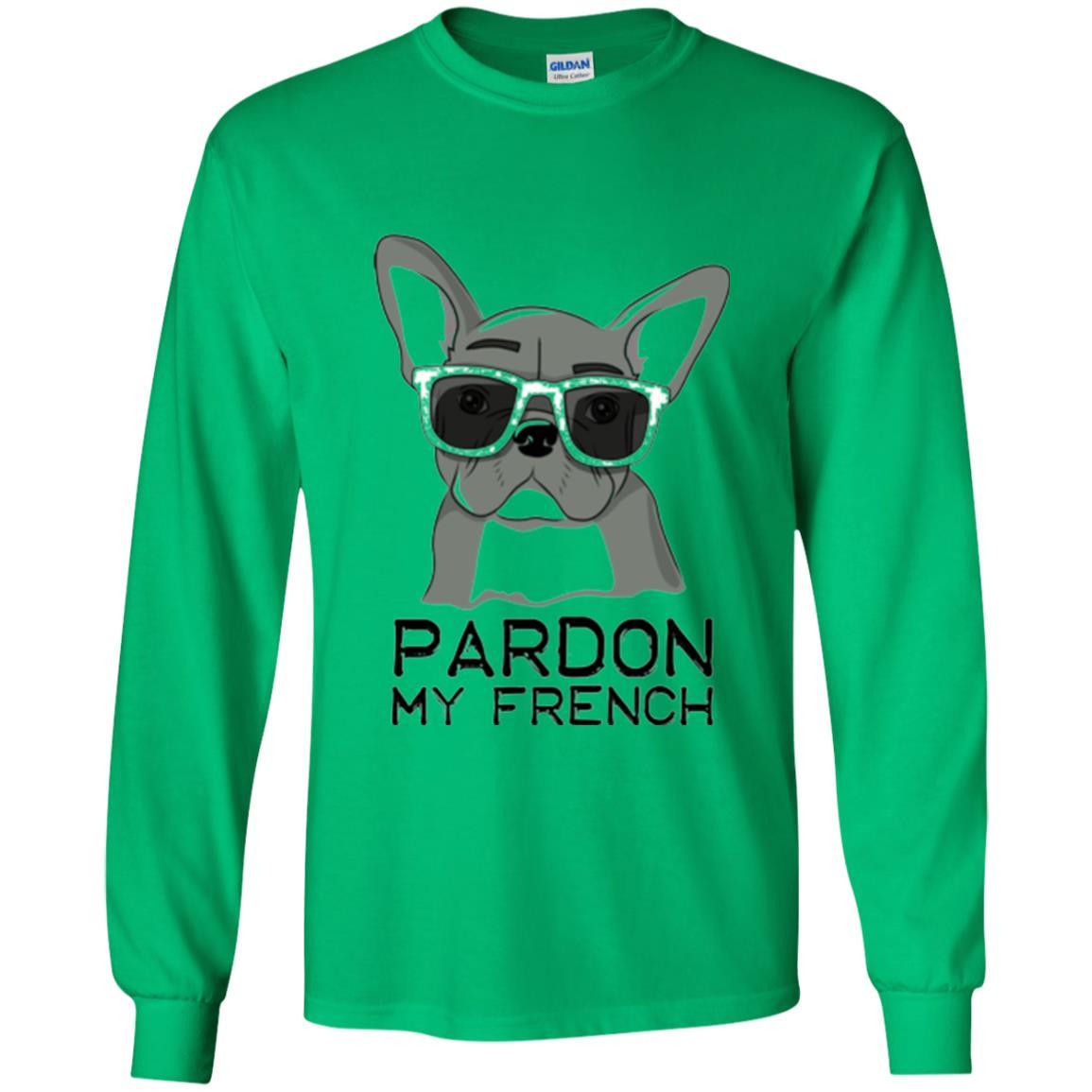 French Bulldog T-shirt Pardon My French T-shirt Irish Green