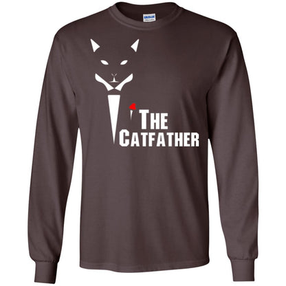 Cat Dad Lover T-shirt The Catfather T-shirt Dark Chocolate
