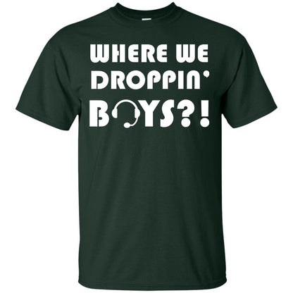 Where We Dropping Boys Gamer Shirt Forest