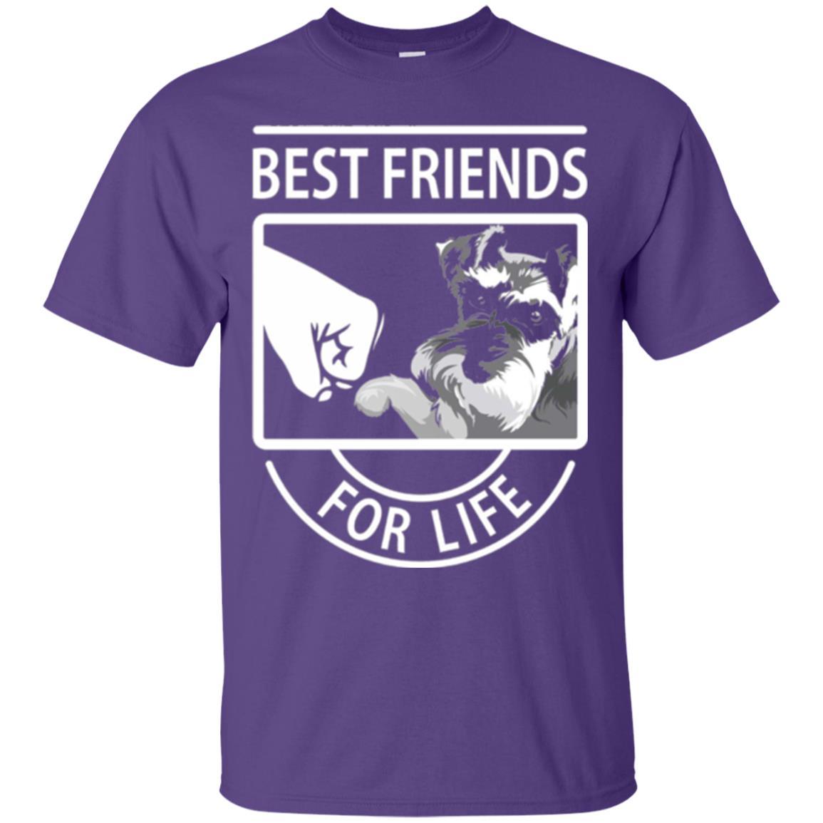 Schnauzer Lover T-shirt Best Friends For Life Purple
