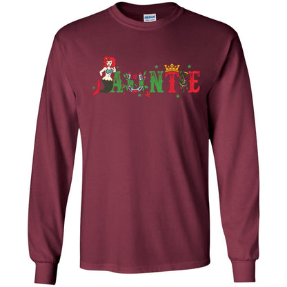 Aunt T-shirt Mermaid Auntie T-shirt Maroon