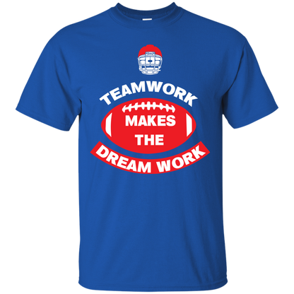 Football T-shirt TeamWork Makes The Dreamwork Royal