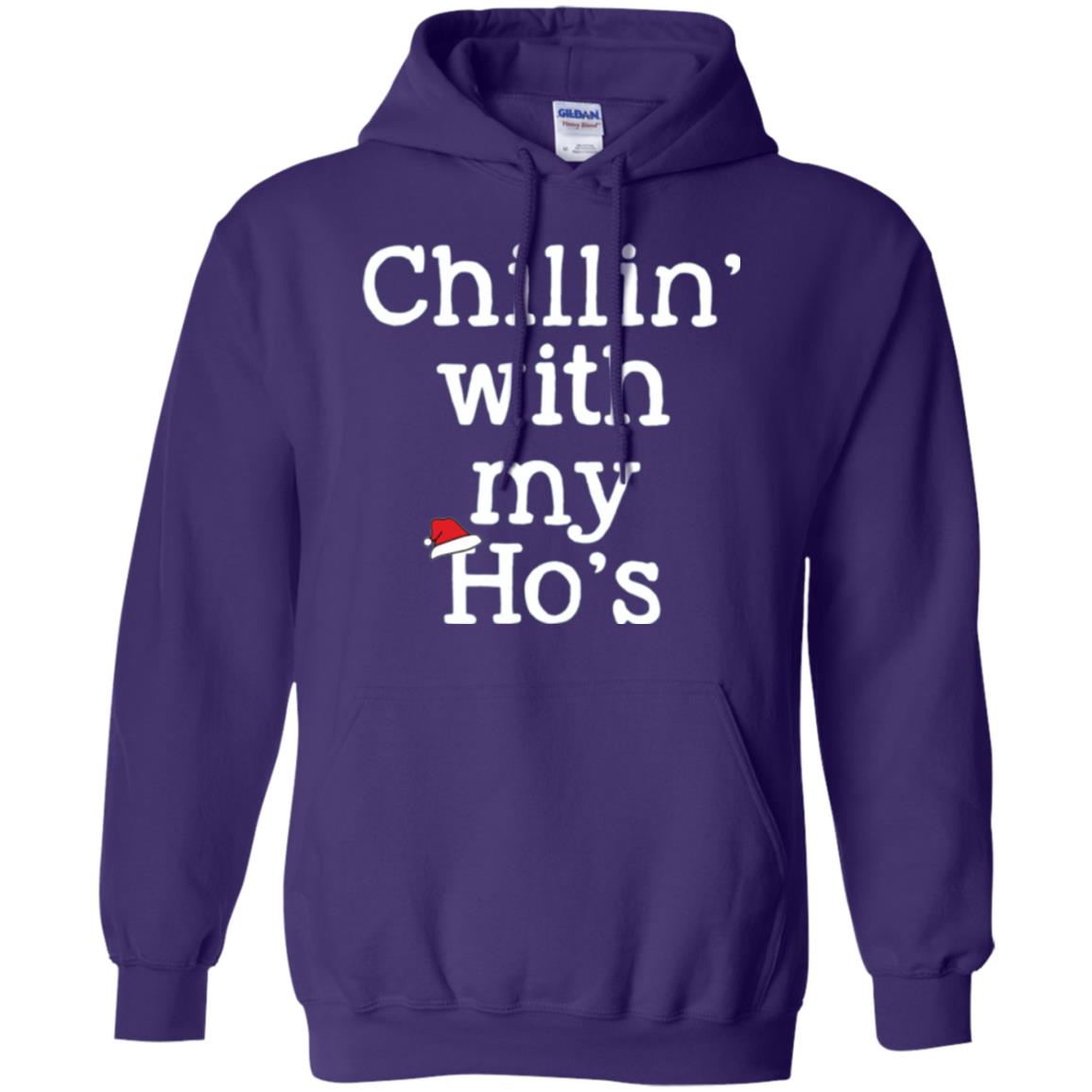 Christmas T-shirt Chillin With My Ho_s Purple