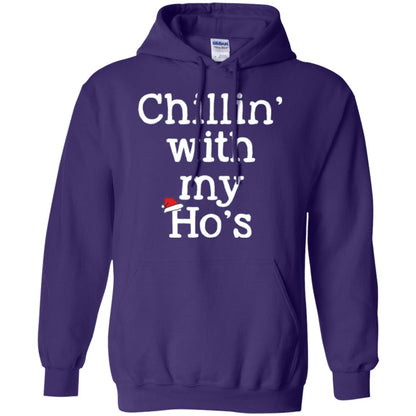 Christmas T-shirt Chillin With My Ho_s Purple