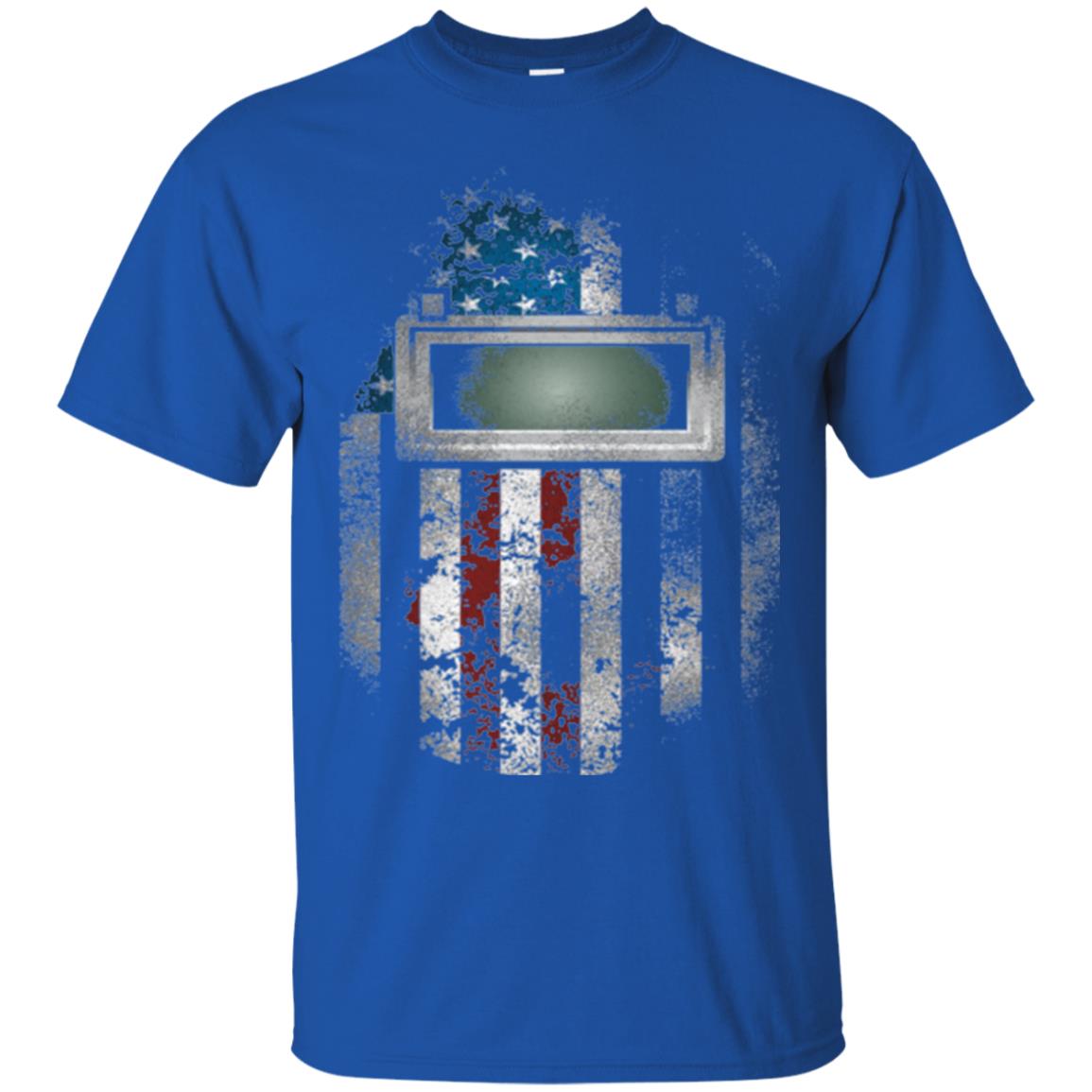 Welder Gift Shirt American Welding Hood Gift T-shirt Royal