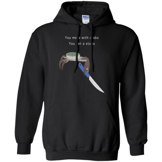 Funny Crab T-shirt You Mess With Crabo You Get A Stabo Black