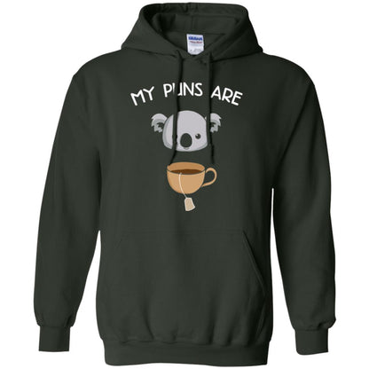 Animal Puns T-shirt My Puns Are Koala Tea Forest Green