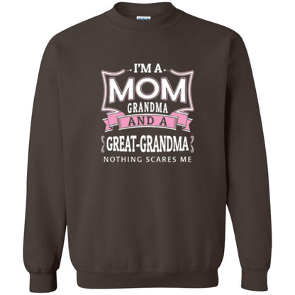Nana T-shirt Nothing Scares Me I_m Mom Grandma Dark Chocolate