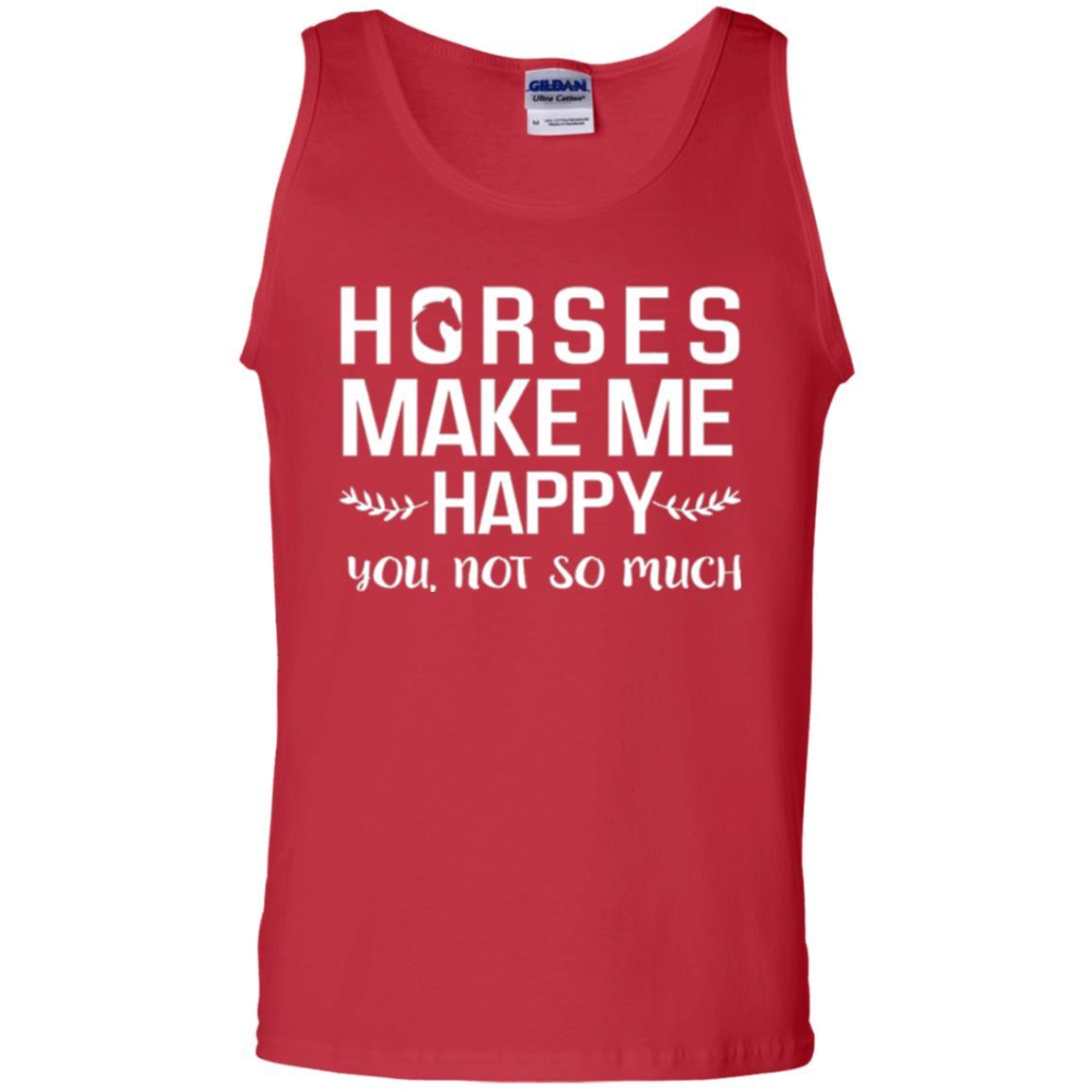 Equestrian T-shirt Horses Make Me Happy You Not So Much Red