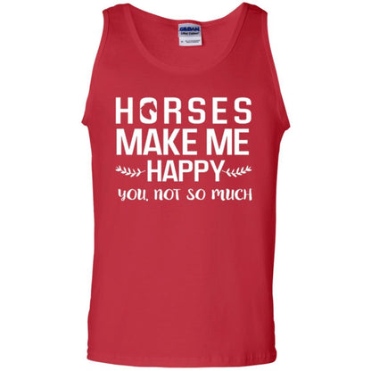 Equestrian T-shirt Horses Make Me Happy You Not So Much Red
