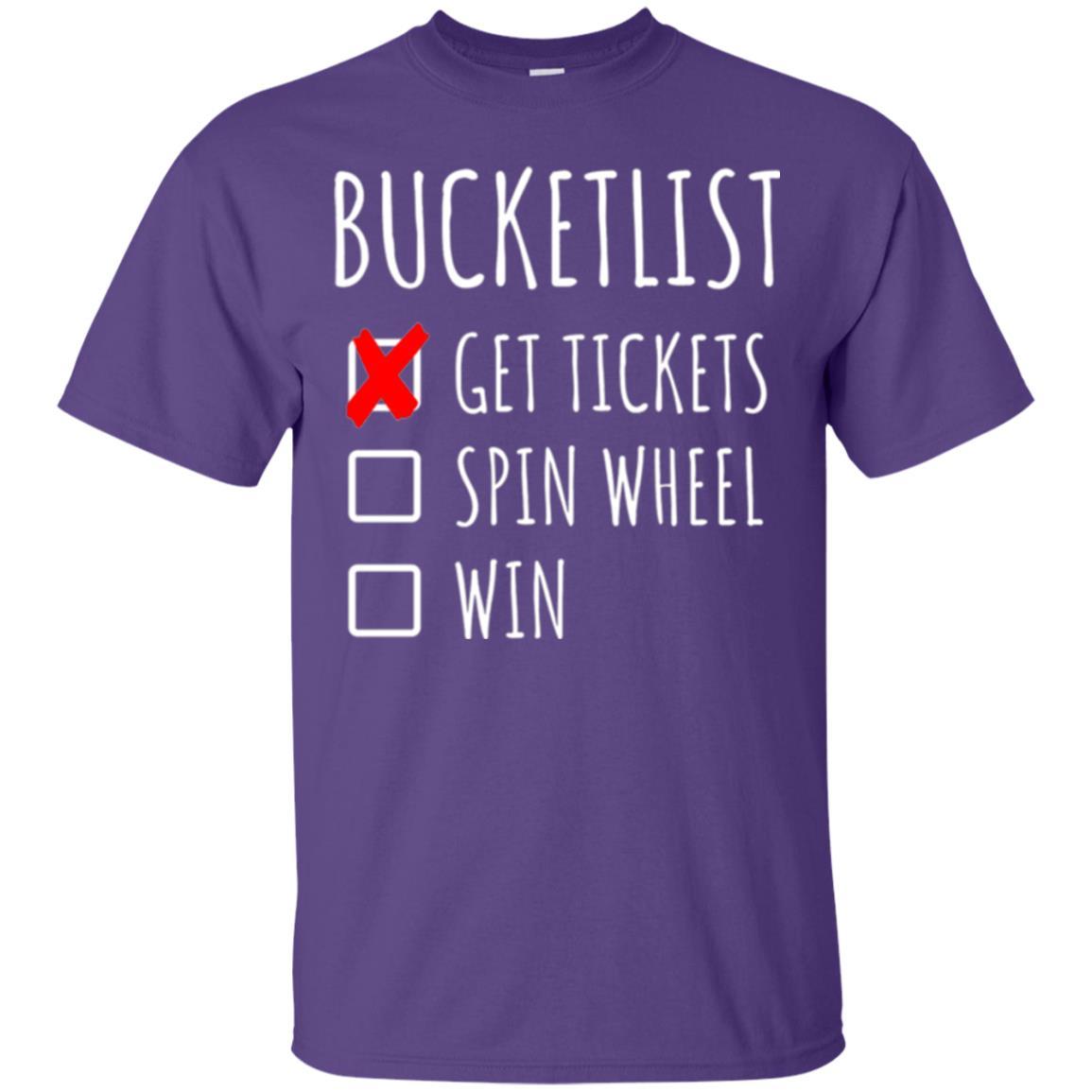 Game Show T-shirt Bucket List Spin Wheel Win Purple