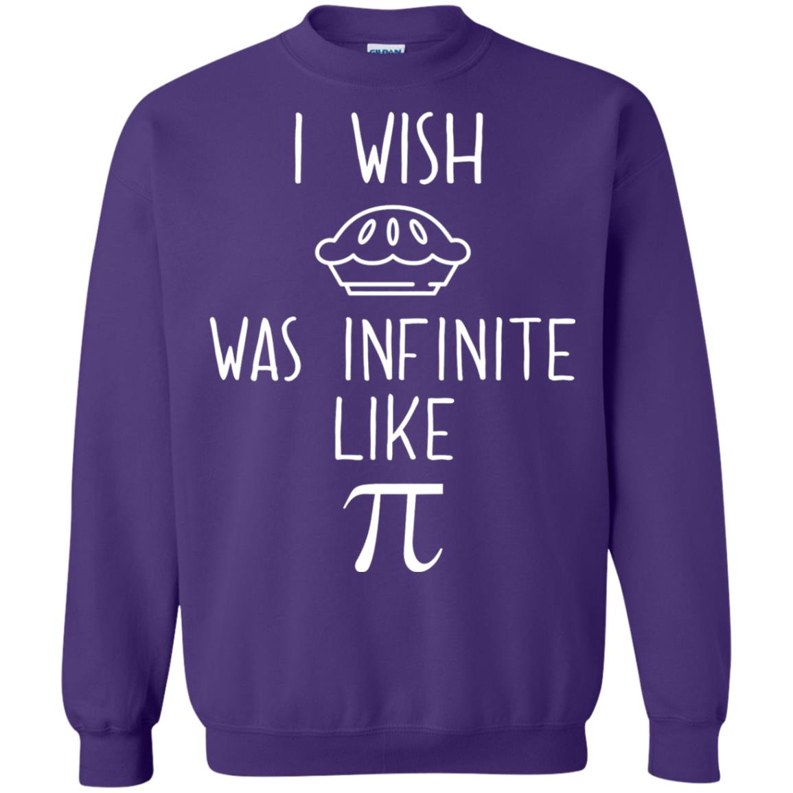 Funny Pi Day Shirt I Wish Pie Was Infinite Like Pi Purple