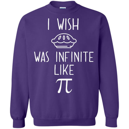 Funny Pi Day Shirt I Wish Pie Was Infinite Like Pi Purple