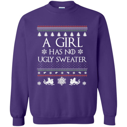 Christmas T-shirt Girl Has No Ugly Sweater Purple