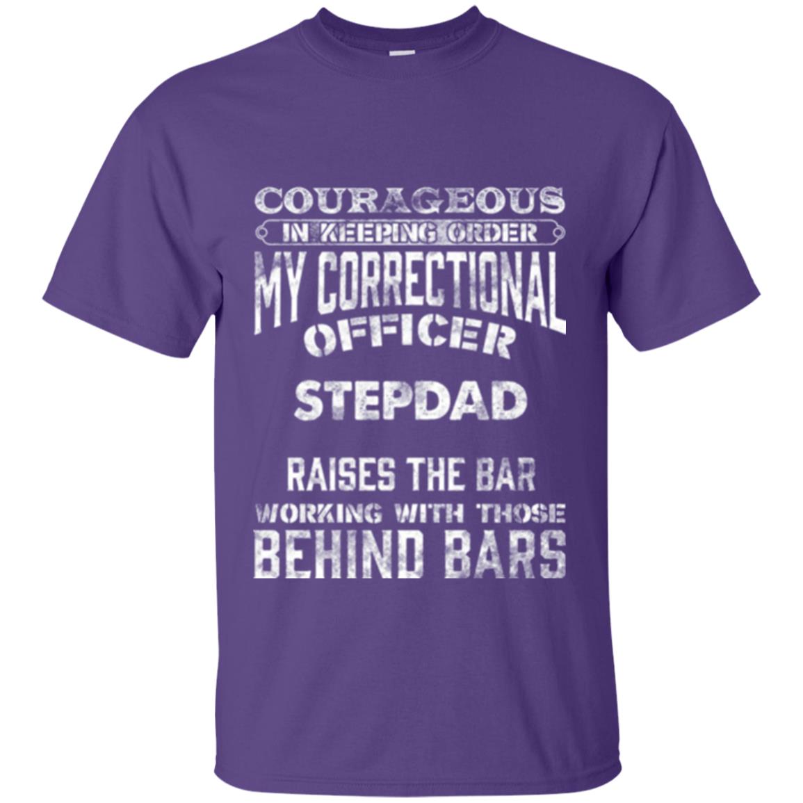 Daddy T-shirt Correctional Officer Step Dad Support Purple
