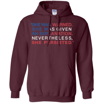 Human_s Right T-shirt She Was Warned Nevertheless She Persisted Maroon