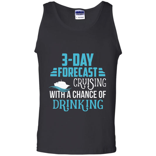 Funny Cruise T-shirt Forecast Cruising With A Chance Black