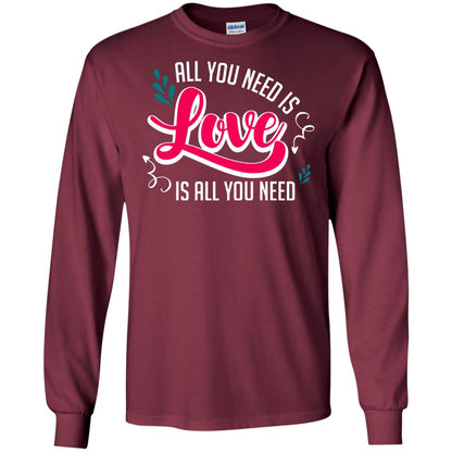 All You Need Is Love T-shirt Maroon
