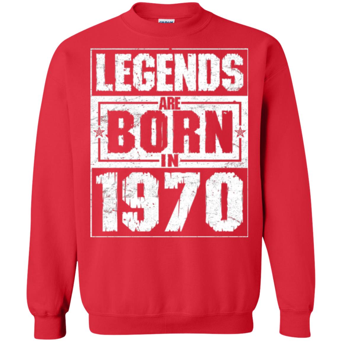 Brithday T-shirt Legends Are Born In 1970 Red