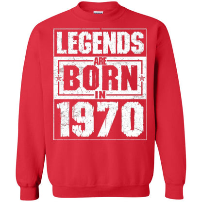 Brithday T-shirt Legends Are Born In 1970 Red