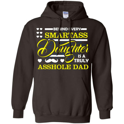 Behind Every Daughter Is A Truly Dad Family Shirt Dark Chocolate