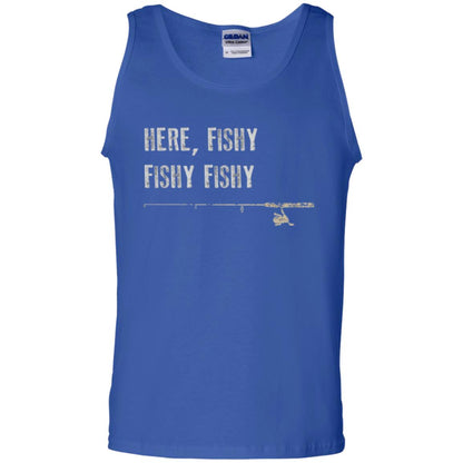 Fishing Lover T-shirt Here Fishy Fishy Royal