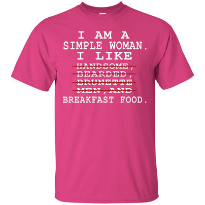 I Am Simple Woman I Like Breakfast Food Shirt Heliconia