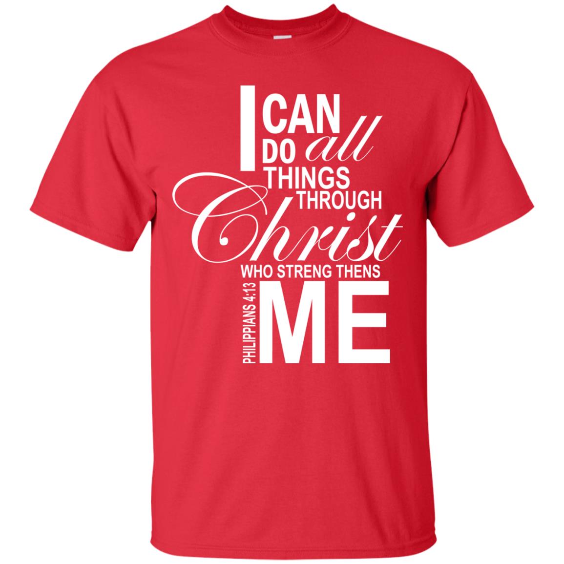 I Can Do All Things Through Christ Who Streng Thens Me Red