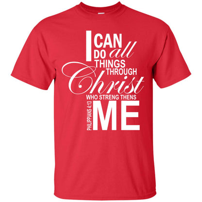I Can Do All Things Through Christ Who Streng Thens Me Red