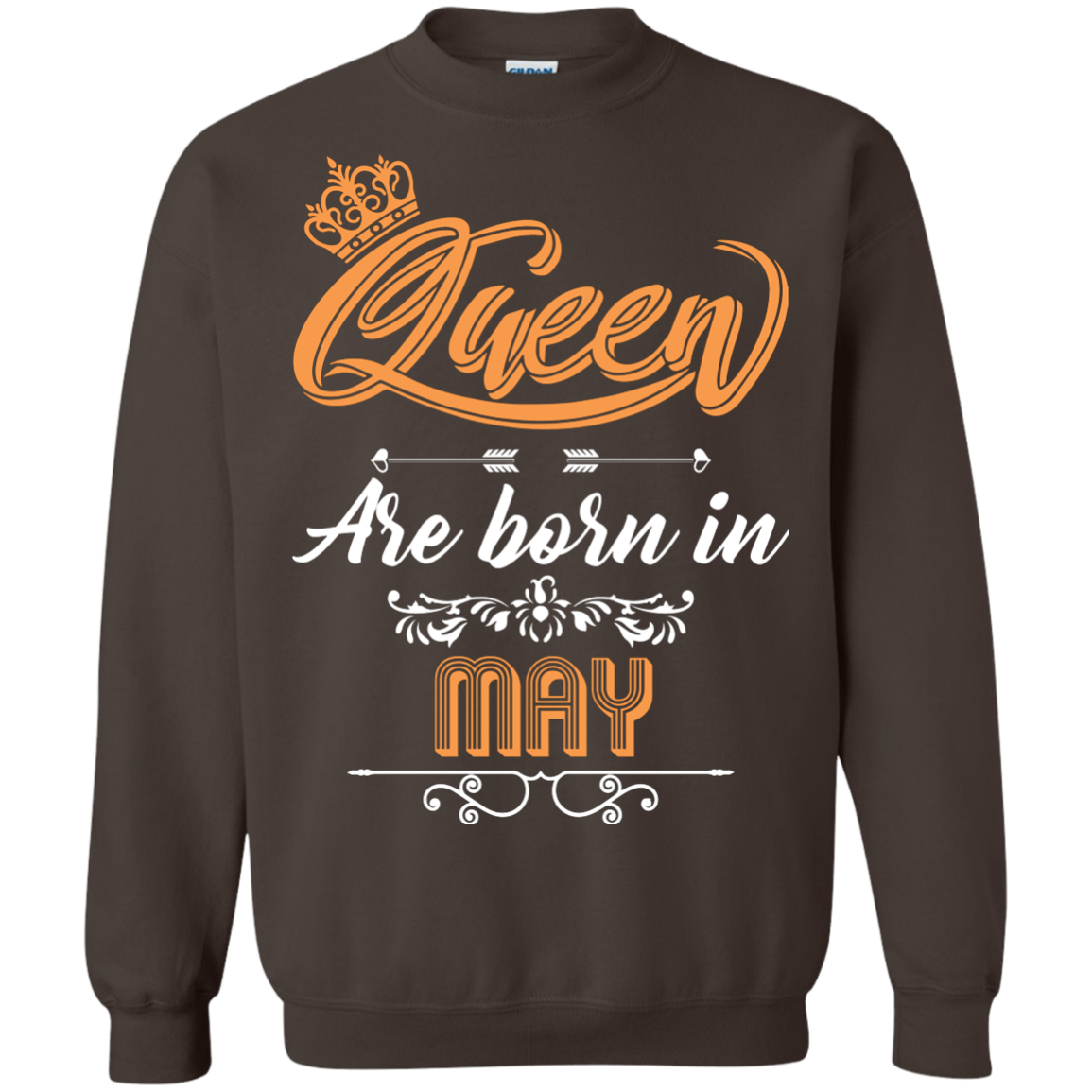 Brithday T-Shirt Queen Are Born In May Dark Chocolate