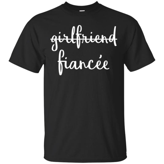 Fiance Engagement Party T-shirt Girlfriend Fiancee Black