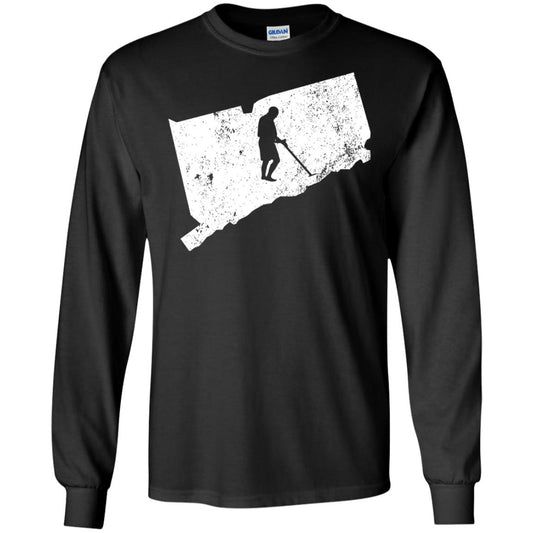 Connecticut Metal Detector Shirt Geocaching Swag Black