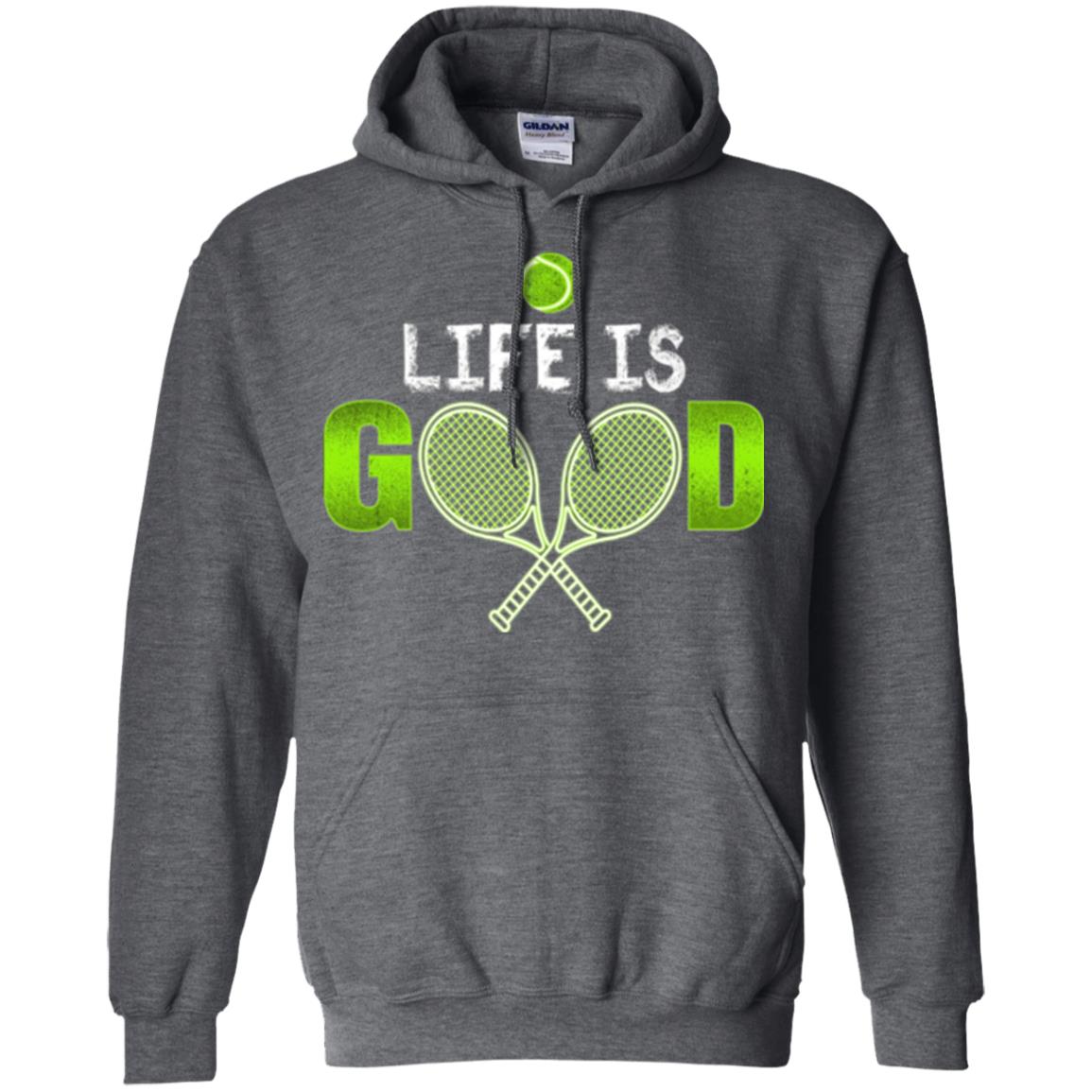 Tennis Lovers T-shirt Life Is Good Dark Heather