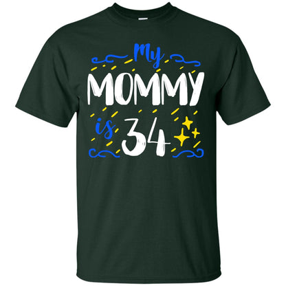 My Mommy Is 34 34th Birthday Mommy Shirt For Sons Or Daughters Forest