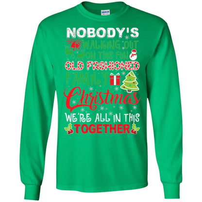 Christmas T-shirt We_re All In This Together Irish Green