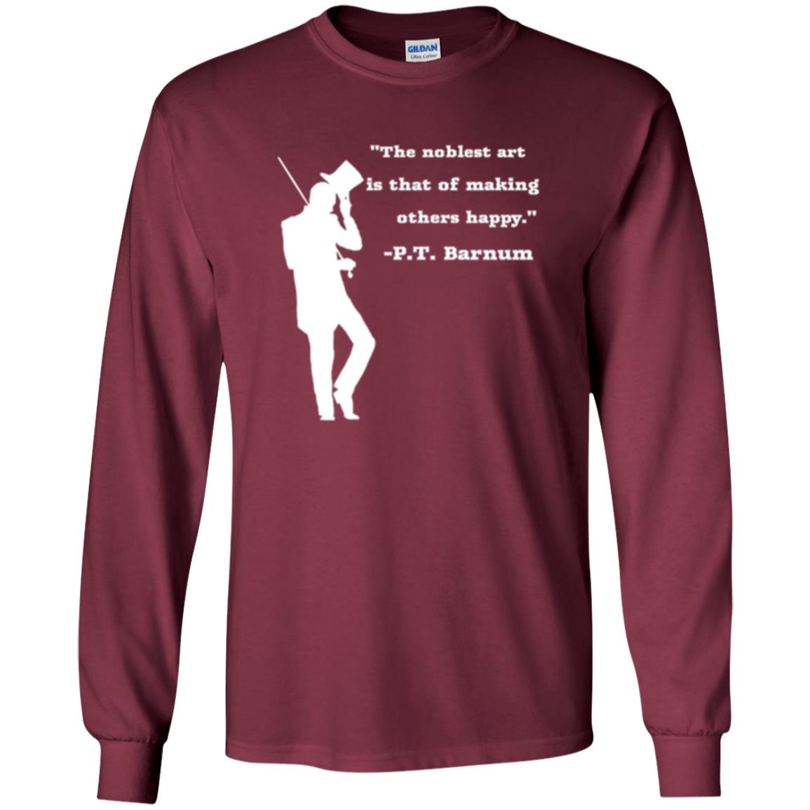 Circus Ring Master P.t. Barnum Quote T-shirt Maroon