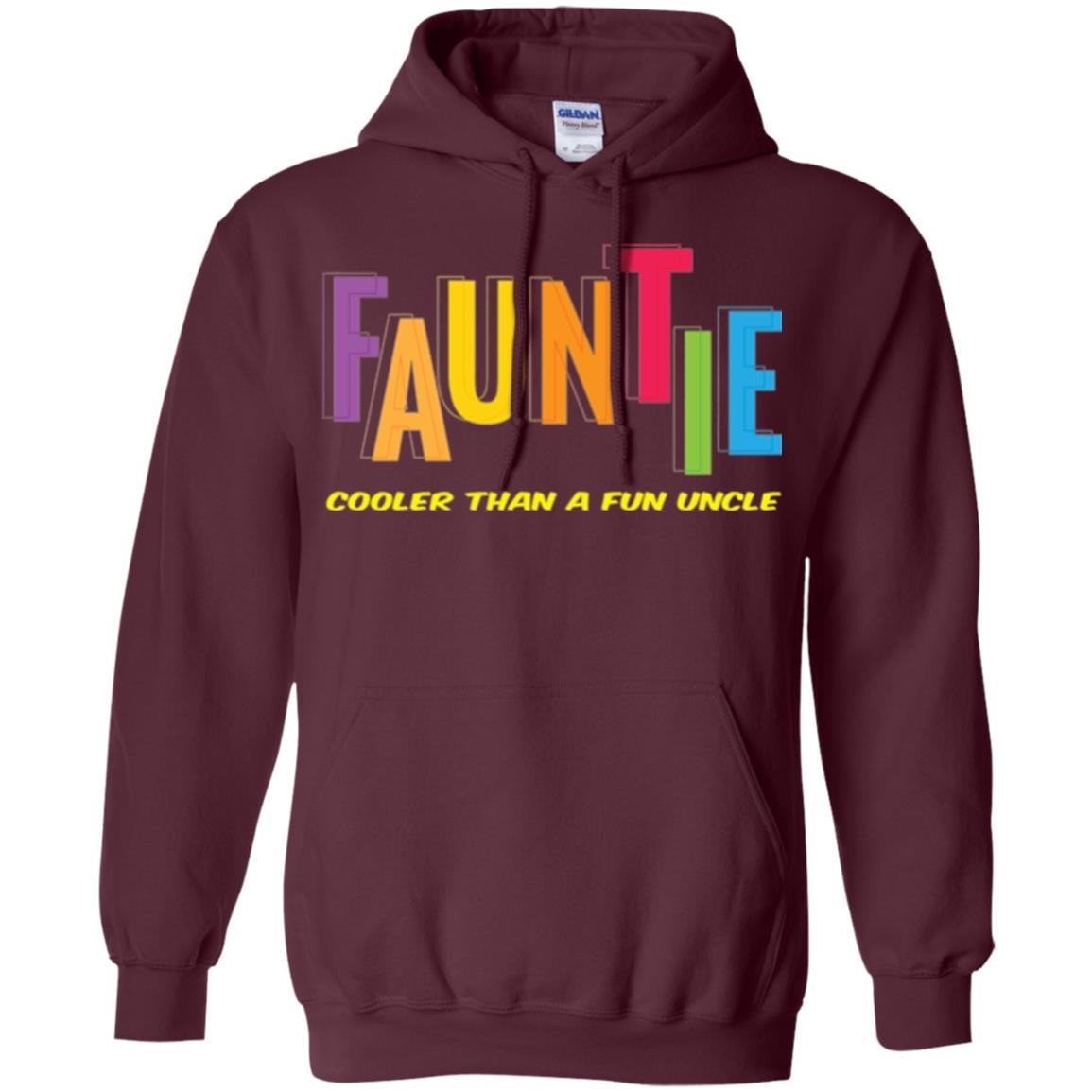 Aunt T-shirt Fauntie Cooler Than A Fun Uncle Maroon