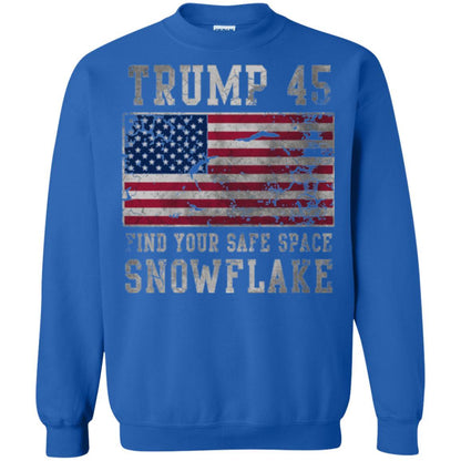 Trump 45 Find Your Safe Space Snowflake T-shirt Royal
