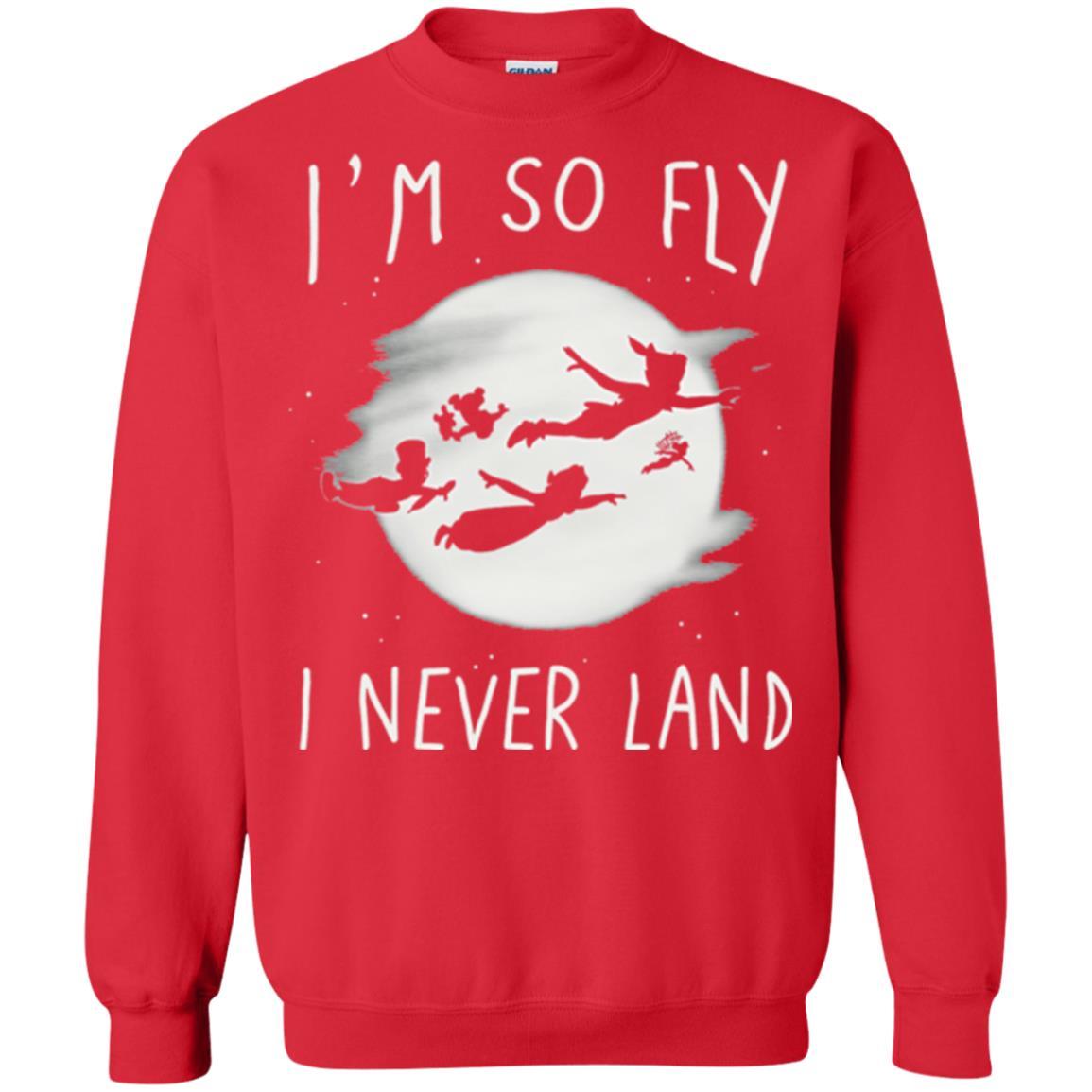 Film T-shirt Peter Pan So Fly Moon Silhouette Graphic Red