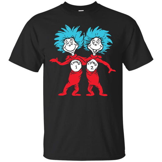 Dr. Seuss Thing 1 Thing 2 Buddies T-shirt Black