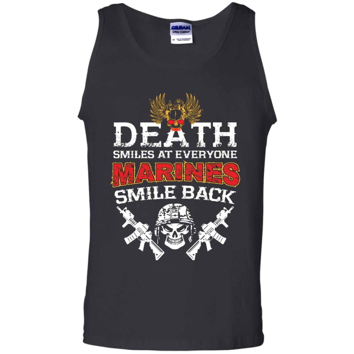 Death Smiles At Everyone Marines Smile Back Shirt Black