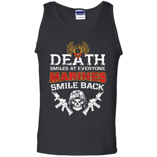 Death Smiles At Everyone Marines Smile Back Shirt Black