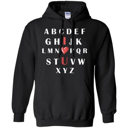 Alphabet I Love You T-shirt Black